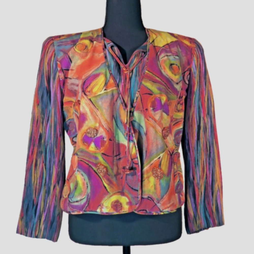 Colorful Vintage Blazer and Blouse Coordinates by Marsha Brander for Componix